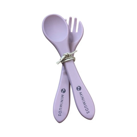 Silicone spoon and fork set