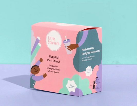 Little Stackers Sippy Lid Plus, Straw!