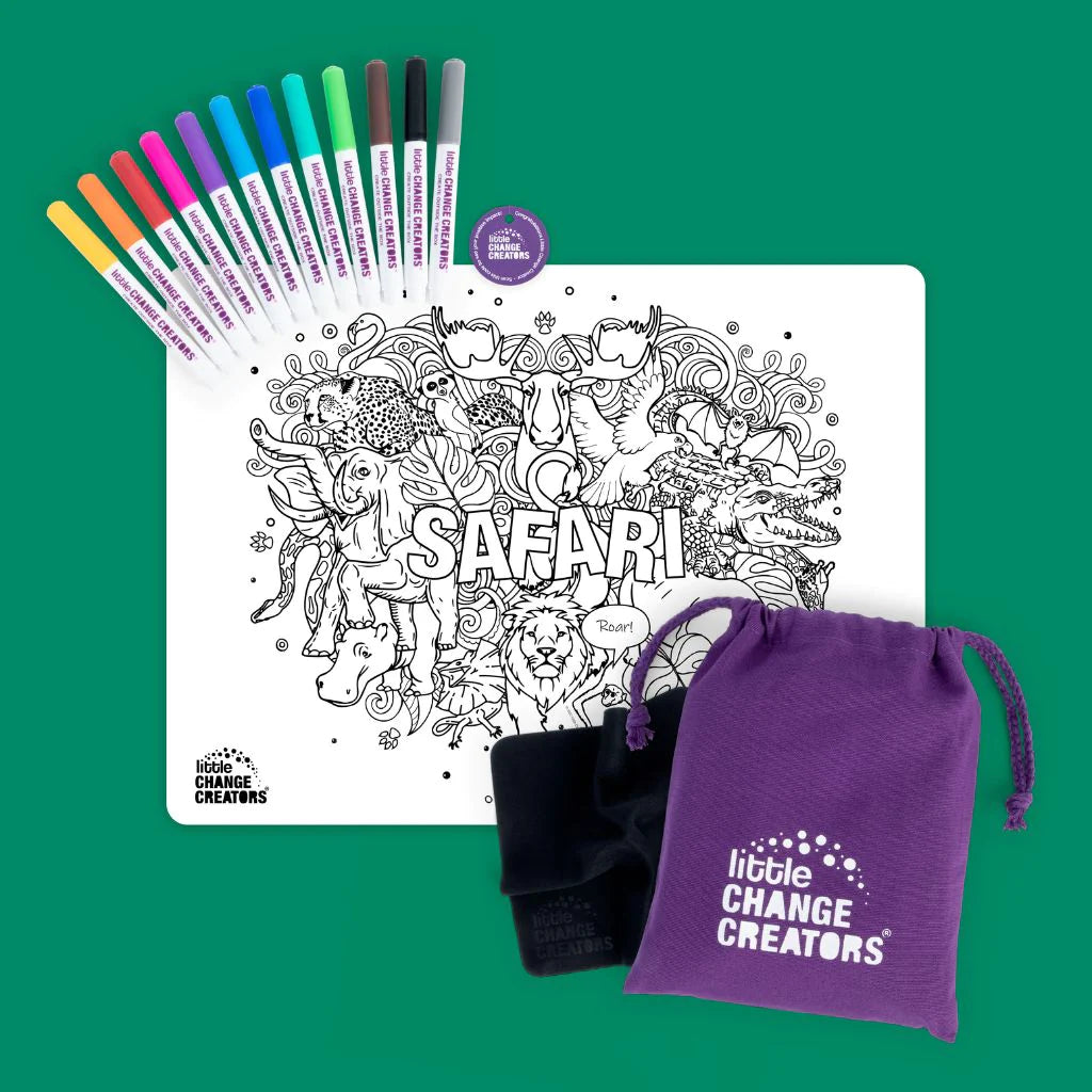 SAFARI Re-FUN-able™ Colouring Set