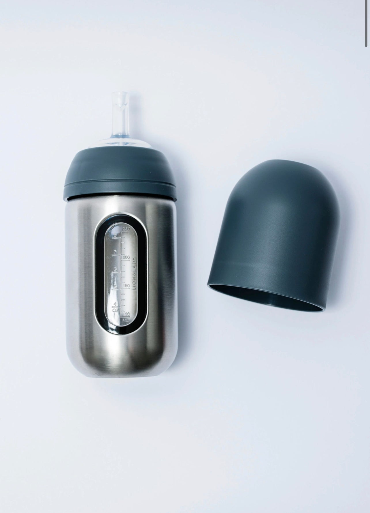 Lion And Lady Stainless Steel Straw Bottle 350ml