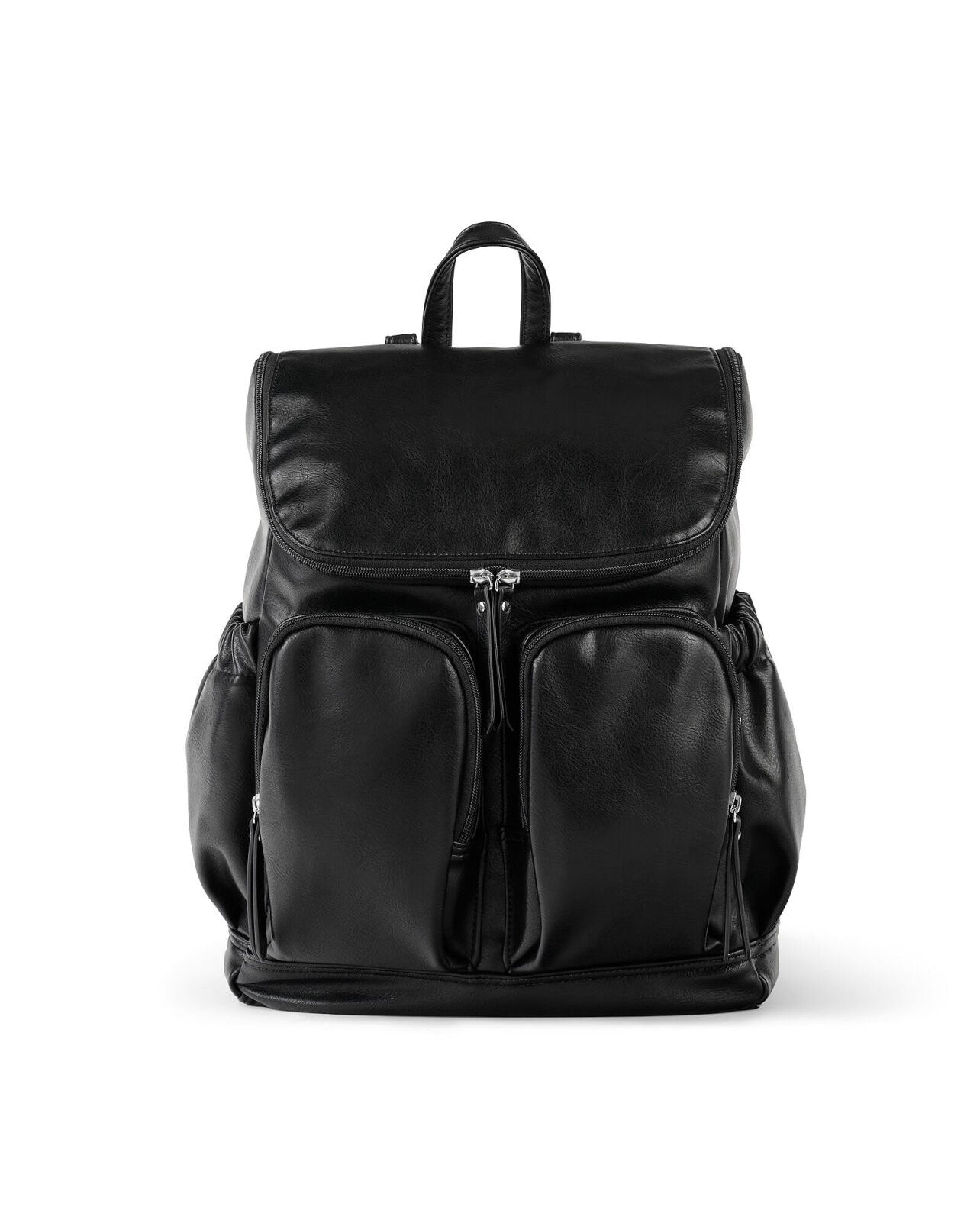 Signature Nappy Backpack - Black Vegan Leather