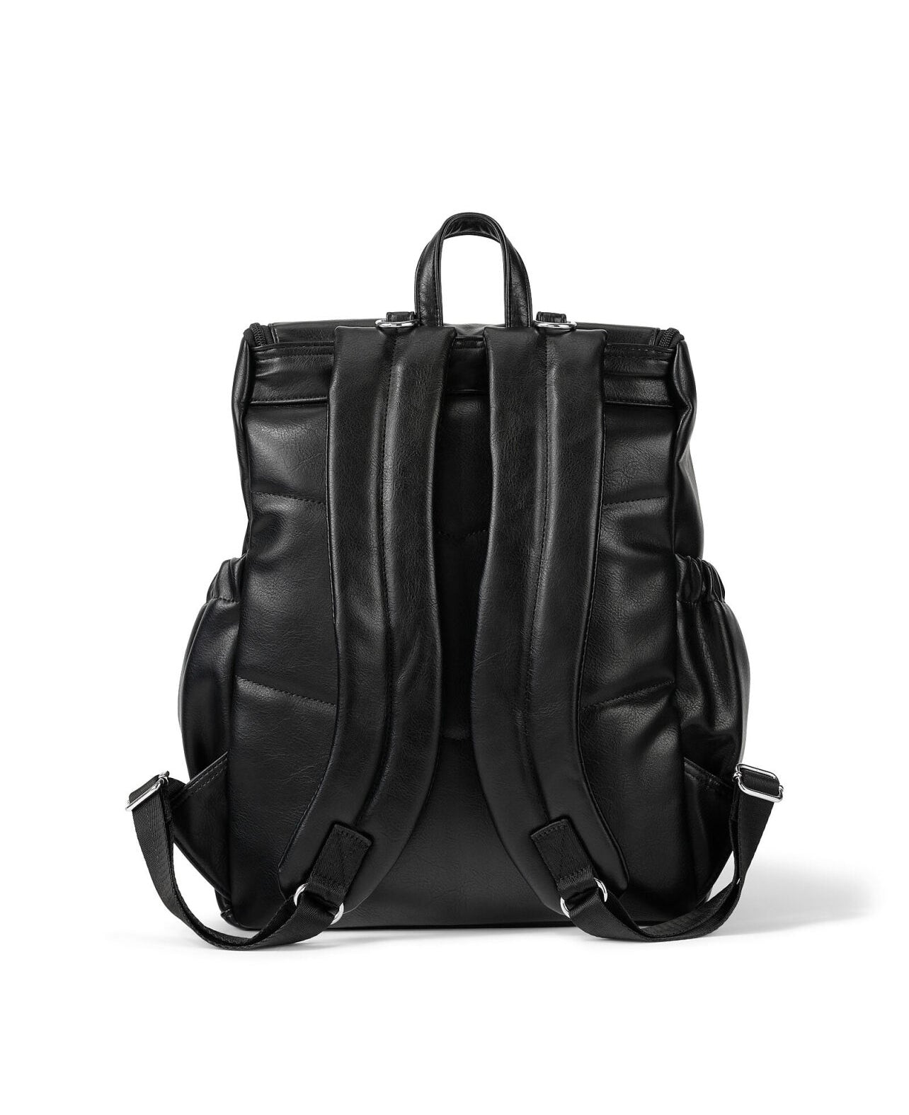 Signature Nappy Backpack - Black Vegan Leather