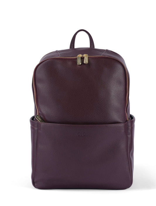 Multitasker Nappy Backpack - Mulberry Vegan Leather