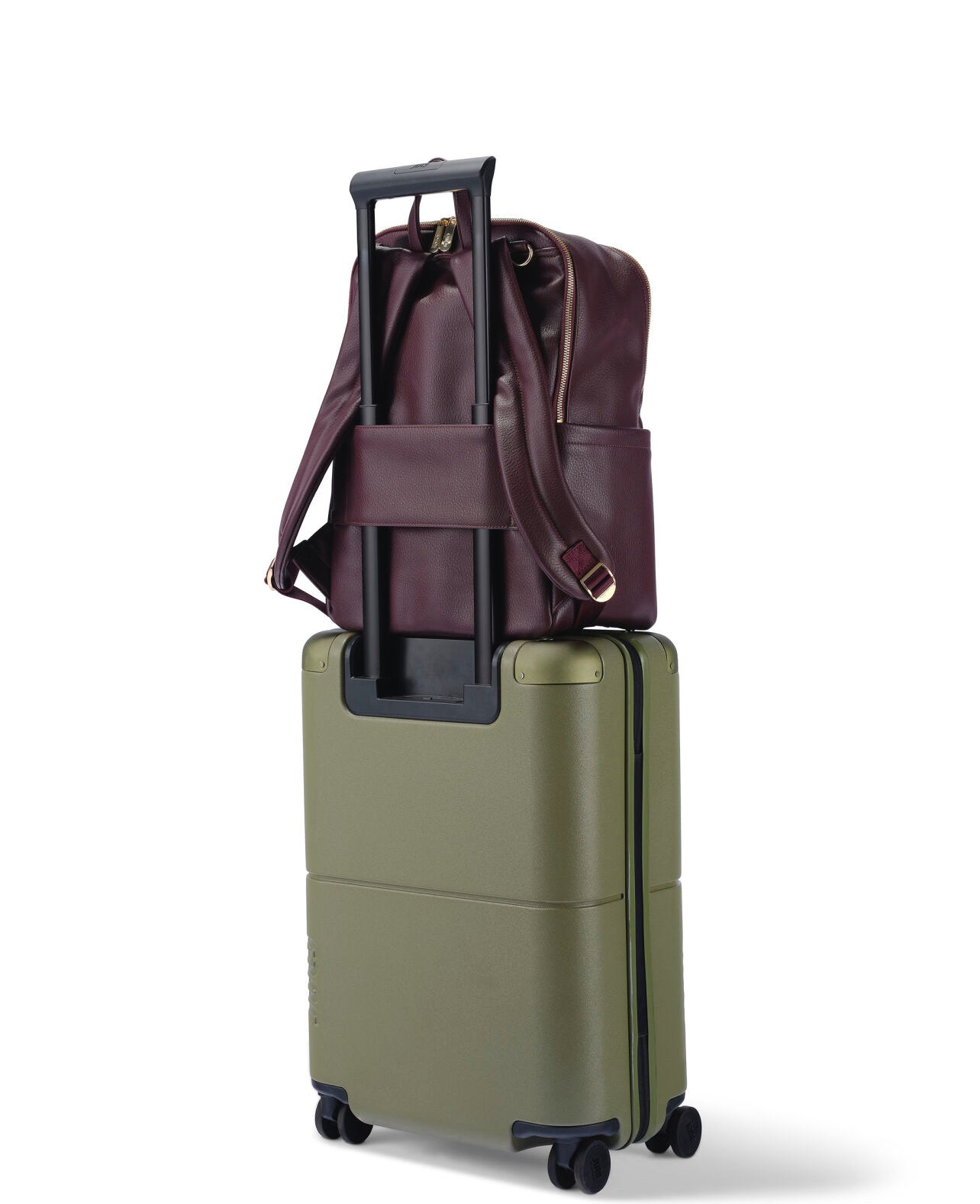 Multitasker Nappy Backpack - Mulberry Vegan Leather