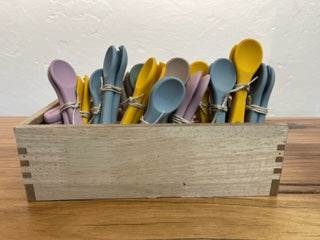 Silicone spoon and fork set