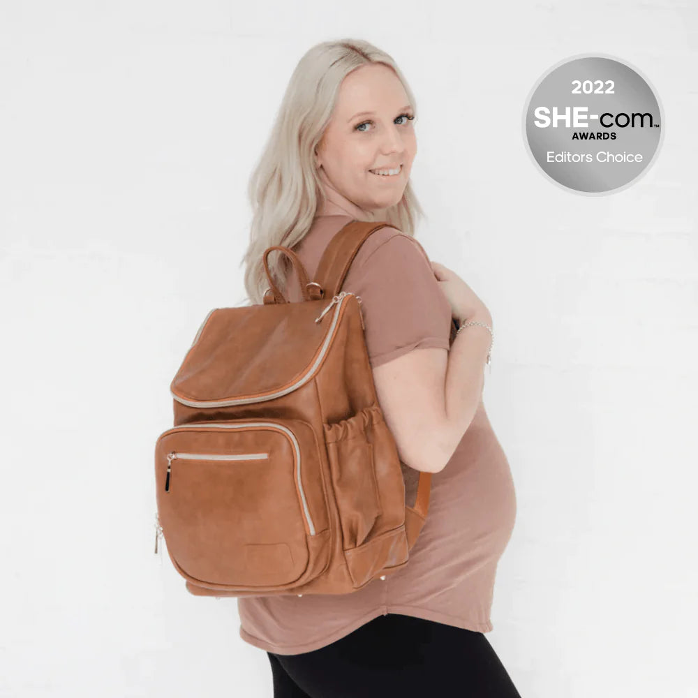 Florence Vegan Leather Nappy Bag Backpack