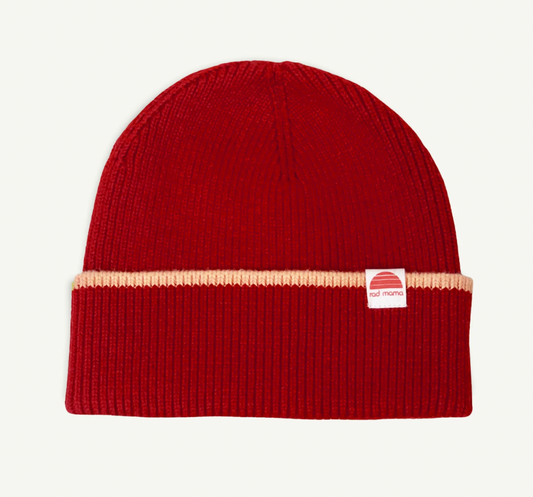 Rad Mama Organic Knit Beanie - Cherry Red