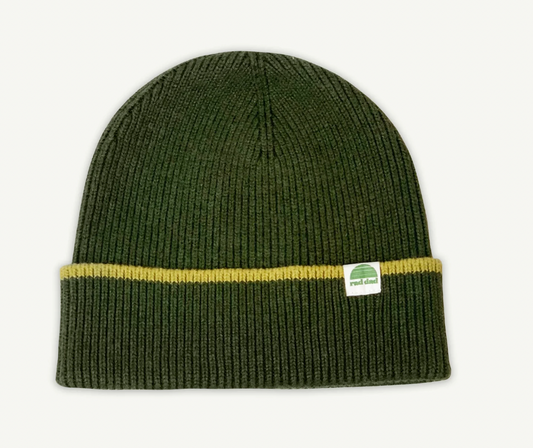 Rad Dad Organic Cotton Knit Beanie - Khaki