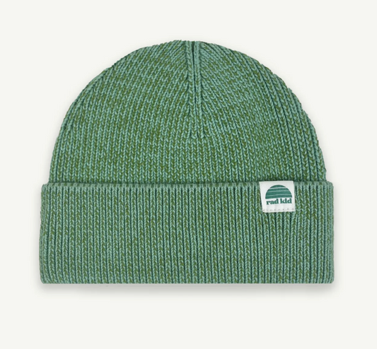 Rad Kid Organic Knit Beanie - Green Marle