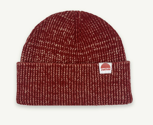 Rad Kid Organic Knit Beanie - Cherry Marle
