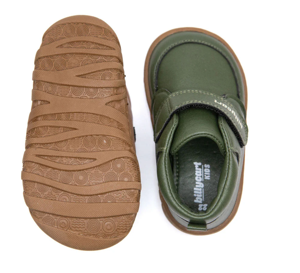 OLLIE green baby and toddler boots