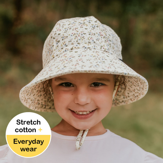 Kids Ponytail Bucket Sun Hat - Charlotte