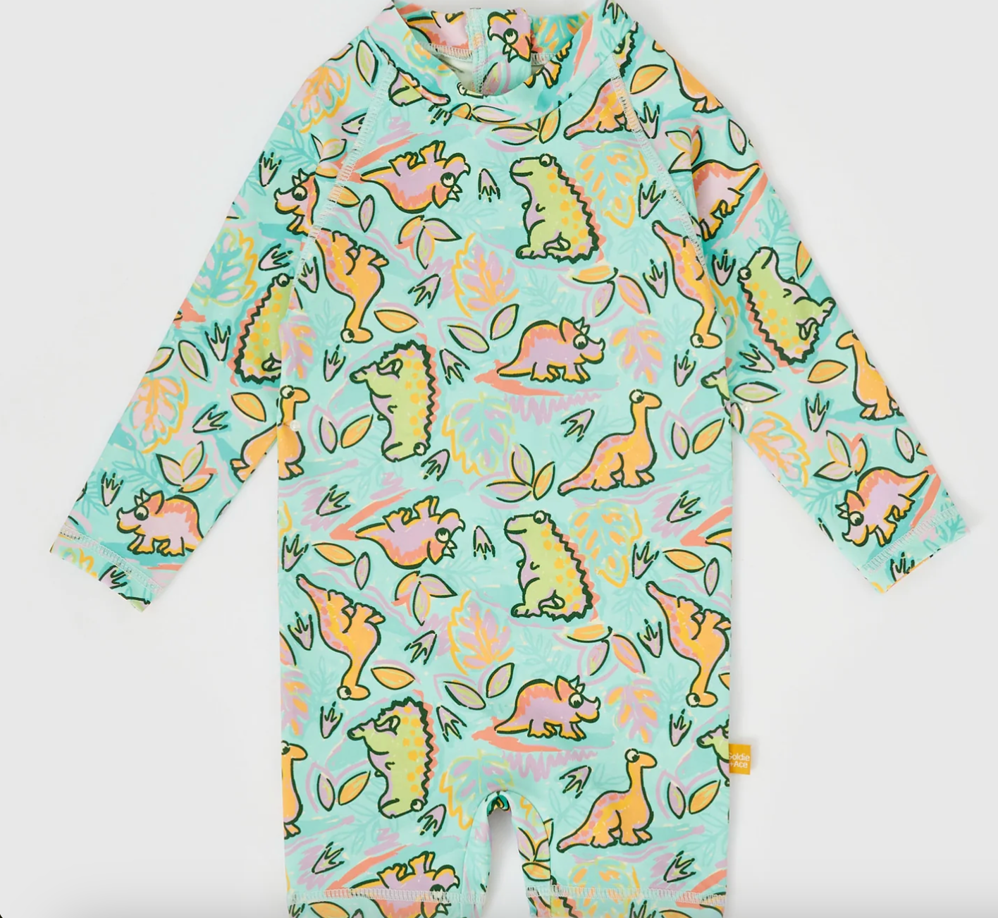 Dino Jungle Short Leg Swimsuit Sea Foam