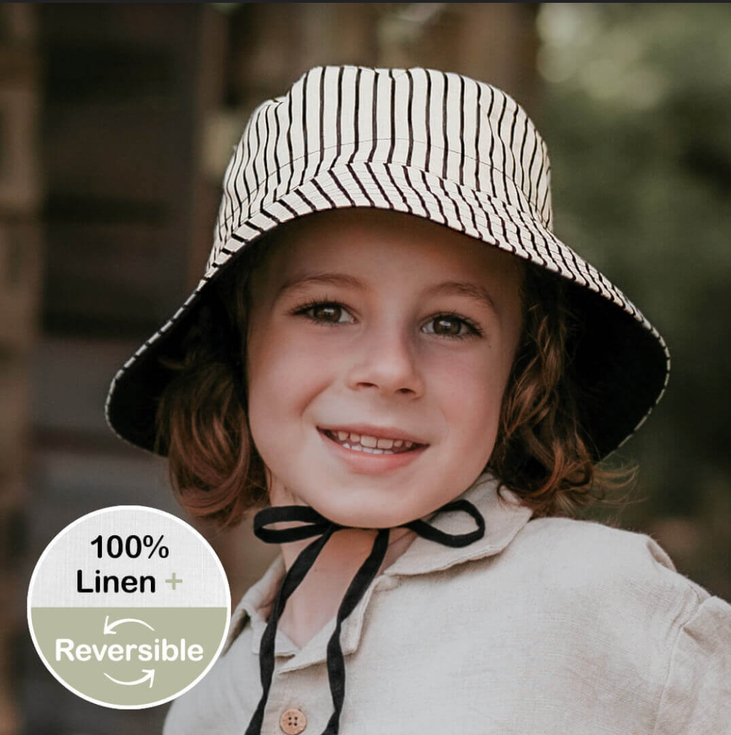 Explorer Kids Reversible Bucket Hat Bobbie Ebony Minimuds