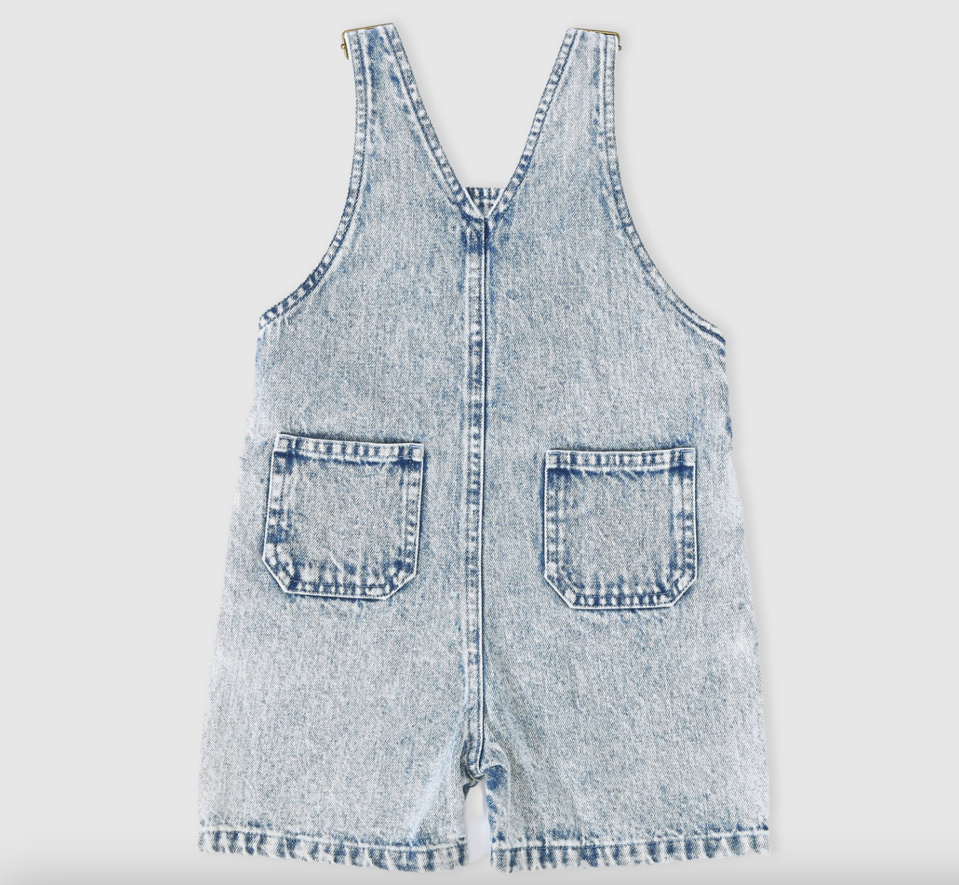 Burton Vintage Washed Denim Overalls Light Denim