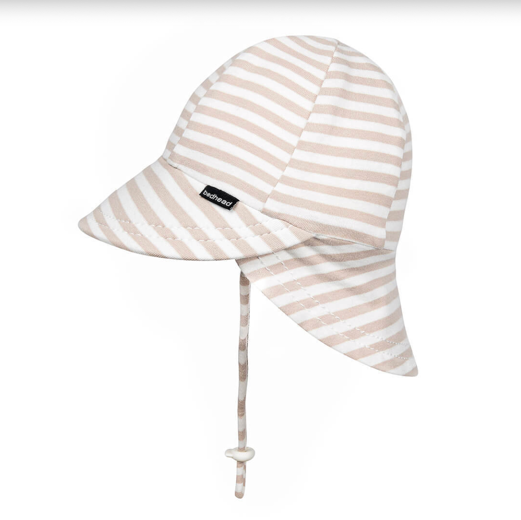 Legionnaire Flap Sun Hat - Natural Stripe