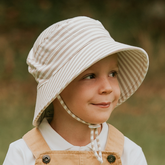Kids Classic Bucket Sun Hat - Natural Stripe