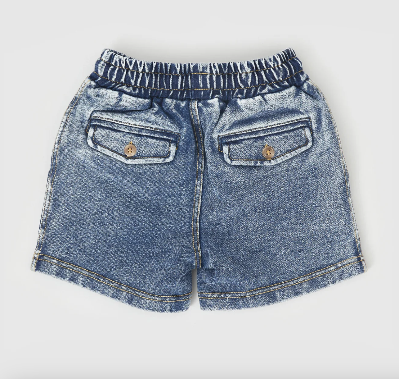Noah French Terry Denim Look Shorts Dark Denim