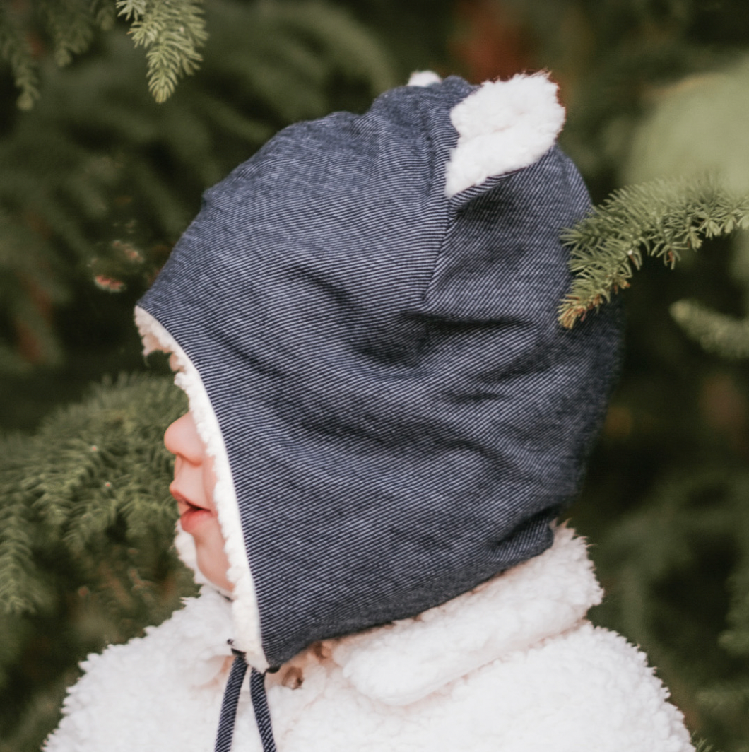 Teddy Fleecy Winter Beanie - Denim