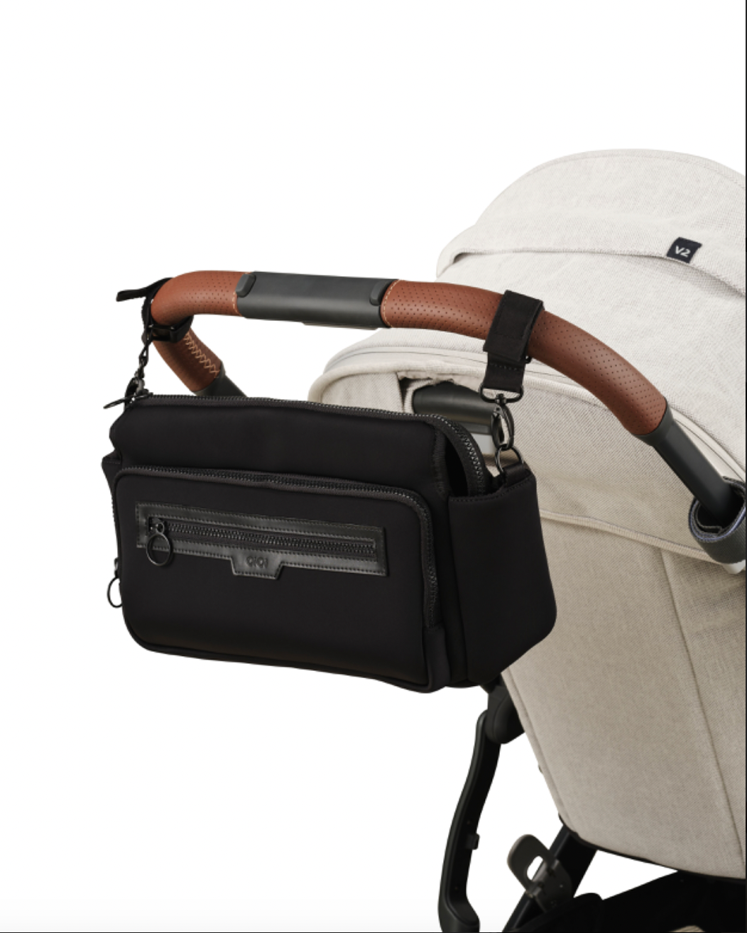 Multitasker Pram Caddy - Black Neoprene