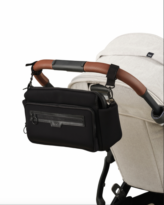 Multitasker Pram Caddy - Black Neoprene