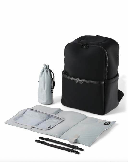 Multitasker Nappy Backpack - Black Neoprene
