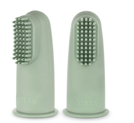 Haakaa Textured Silicone Finger Toothbrush - 2pk
