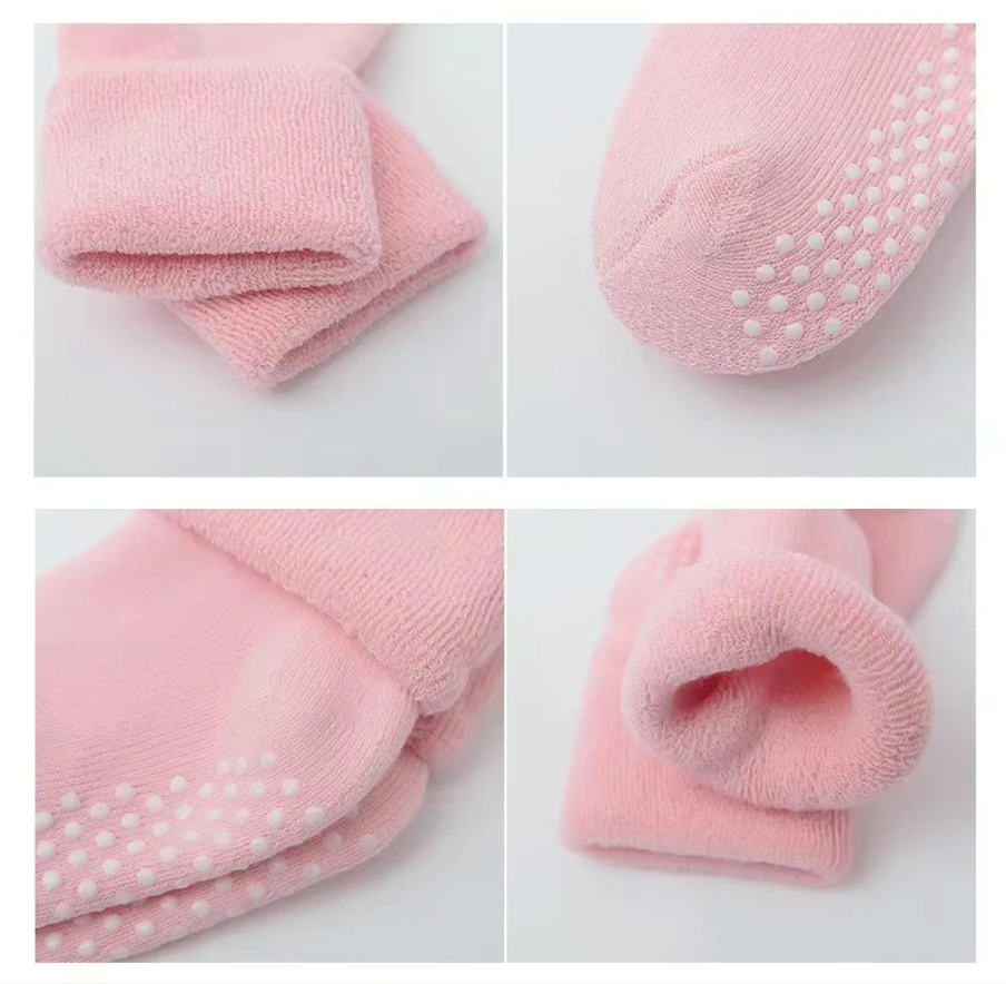 Thick Cotton Grip Socks - 2 Pack