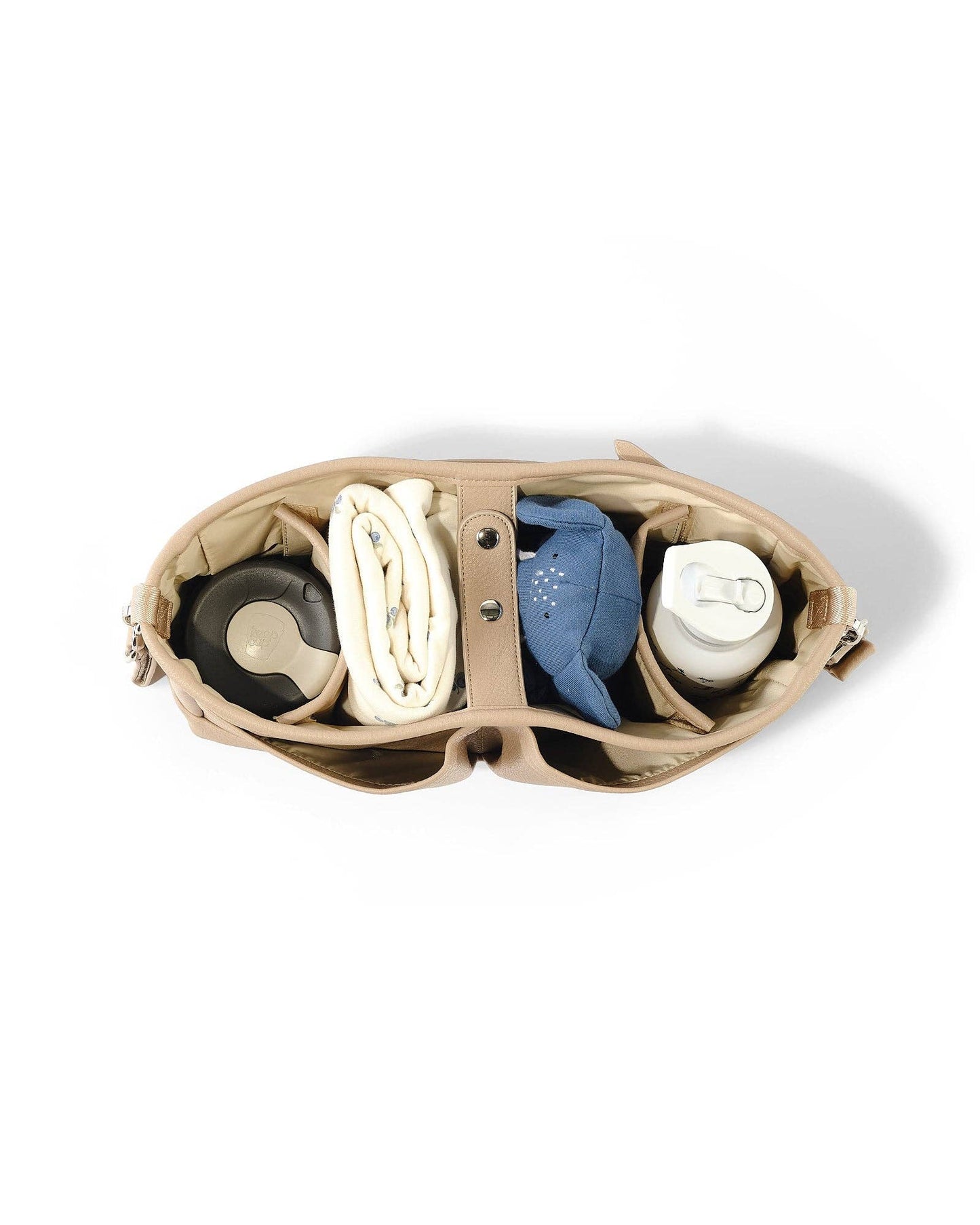 Signature Pram Caddy - Oat Dimple Vegan Leather