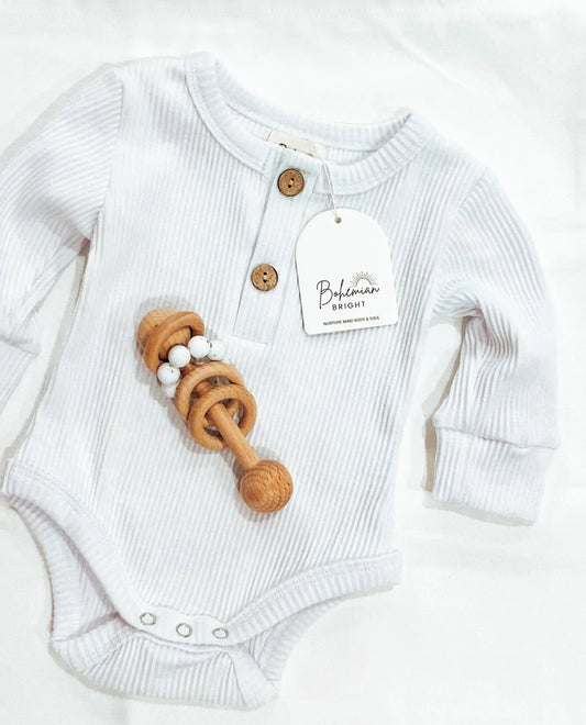 Cotton Rib Knit Romper