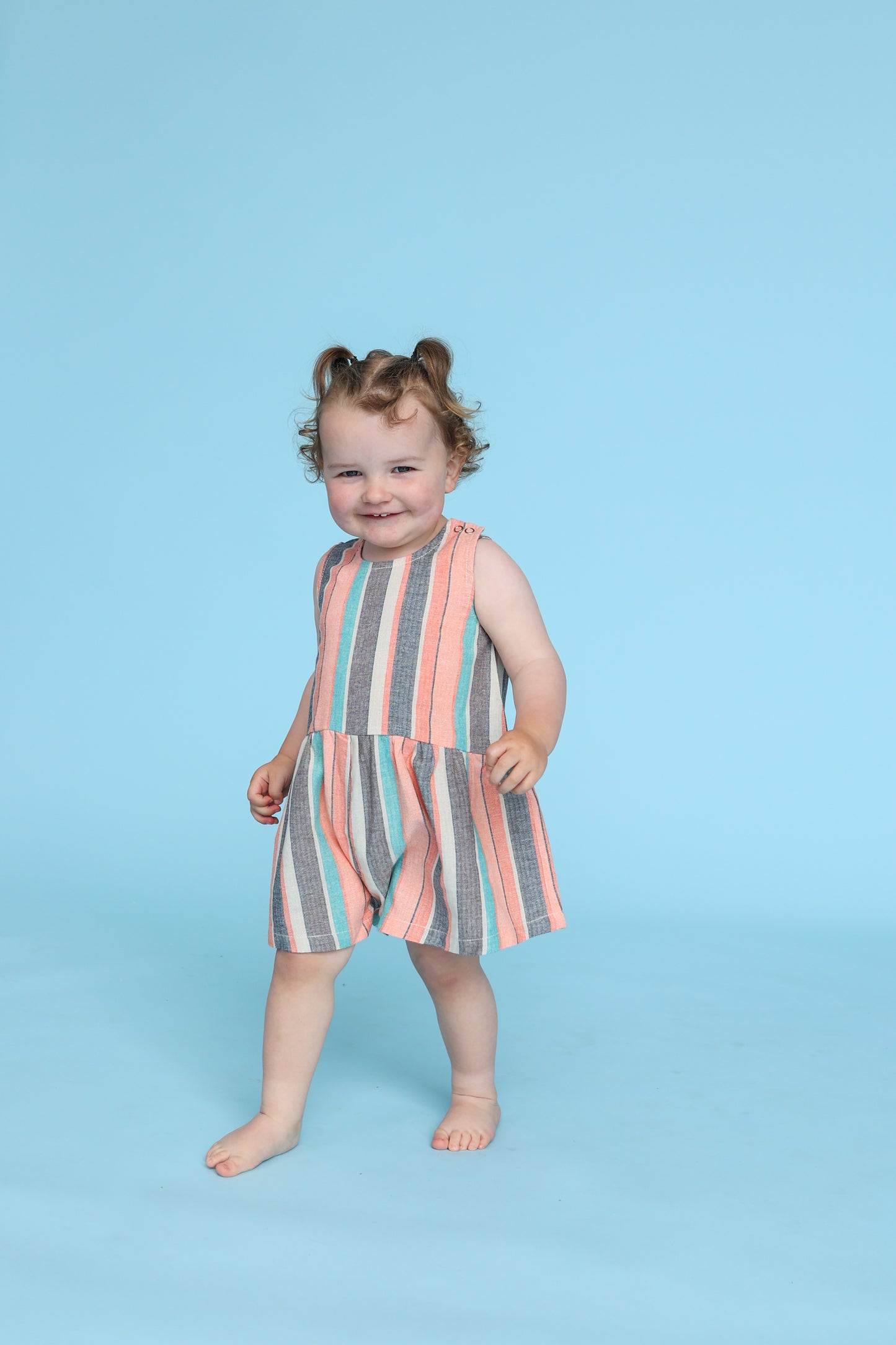 Summer Stripe Cotton Romper