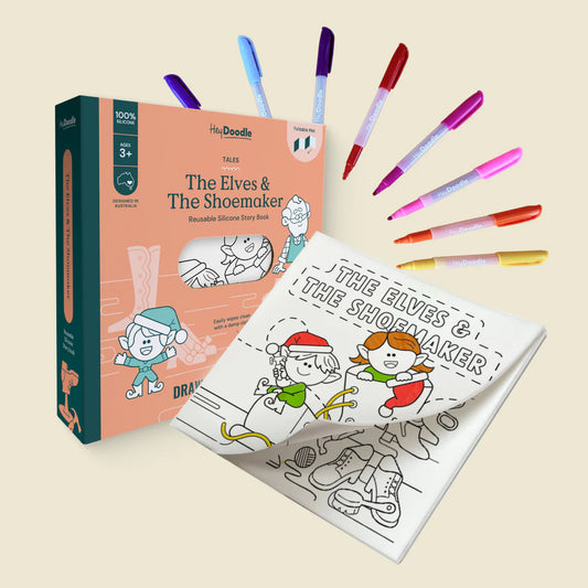The Elves & The Shoemaker Tales - Reusable Colouring Book