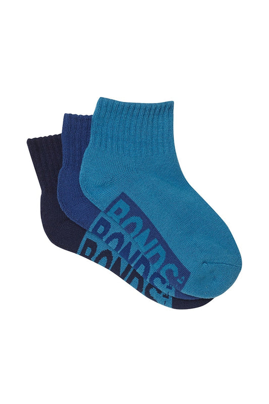 Kids Quarter Crew Socks - 3 Pack