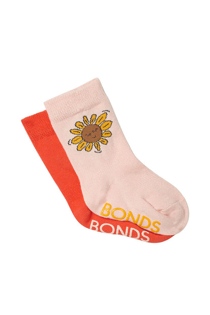 Baby StayOn Crew Socks - 2 Pack