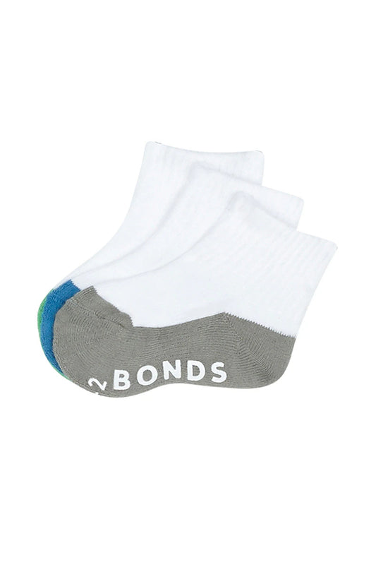 Baby Lightweight Quarter Crew Socks - 3 Pack