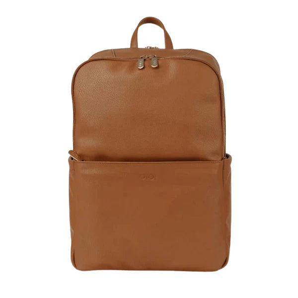 Multitasker Nappy Backpack - Chestnut Brown Vegan Leather