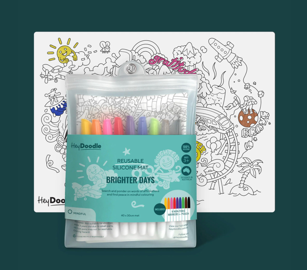 Hey Doodle Reusable Colouring Mat A3