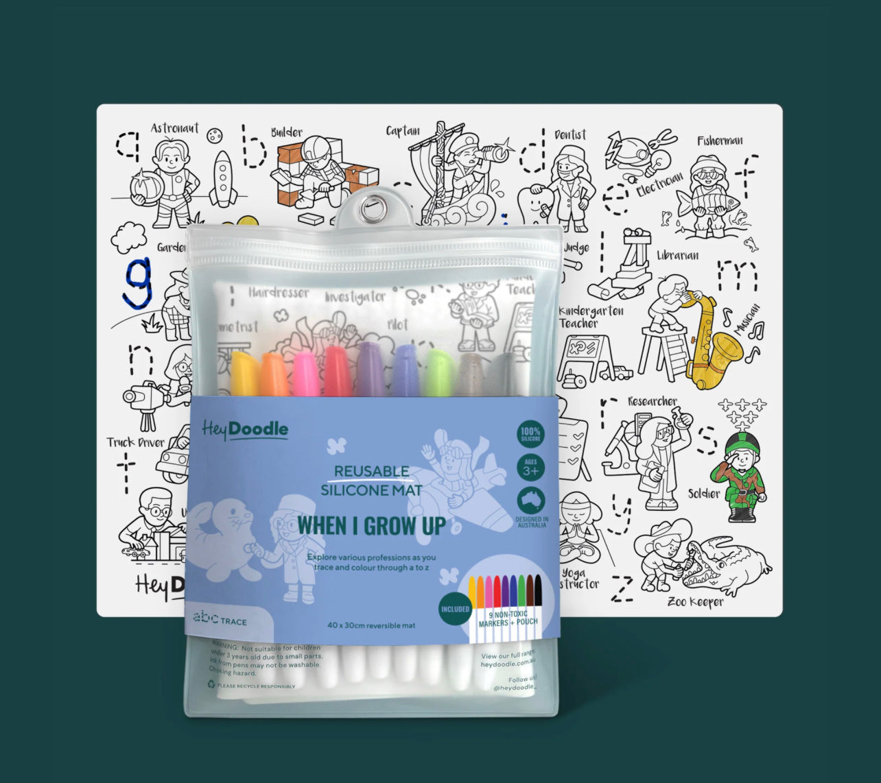 Hey Doodle Reusable Colouring Mat A3