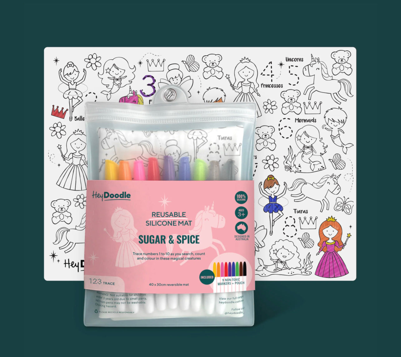 Hey Doodle Reusable Colouring Mat A3