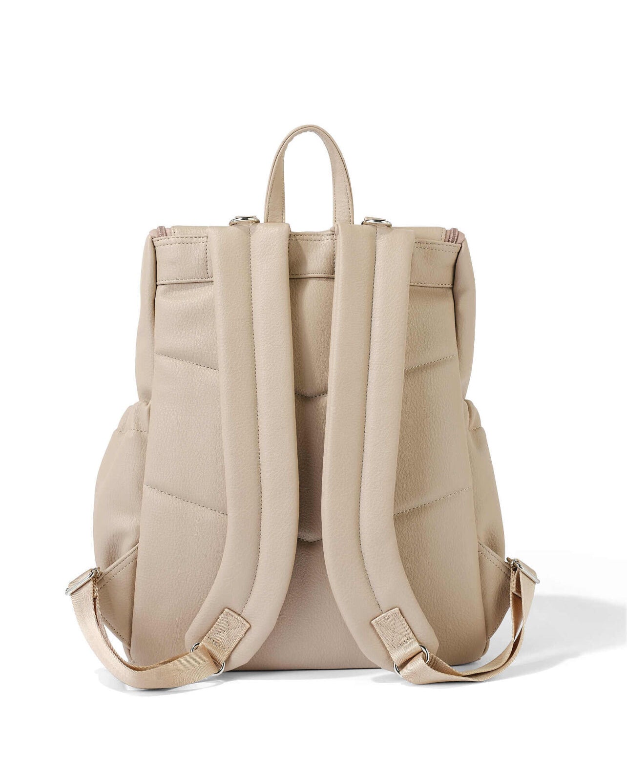 Signature Nappy Backpack - Oat Dimple Vegan Leather