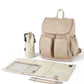 Signature Nappy Backpack - Oat Dimple Vegan Leather