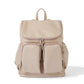 Signature Nappy Backpack - Oat Dimple Vegan Leather