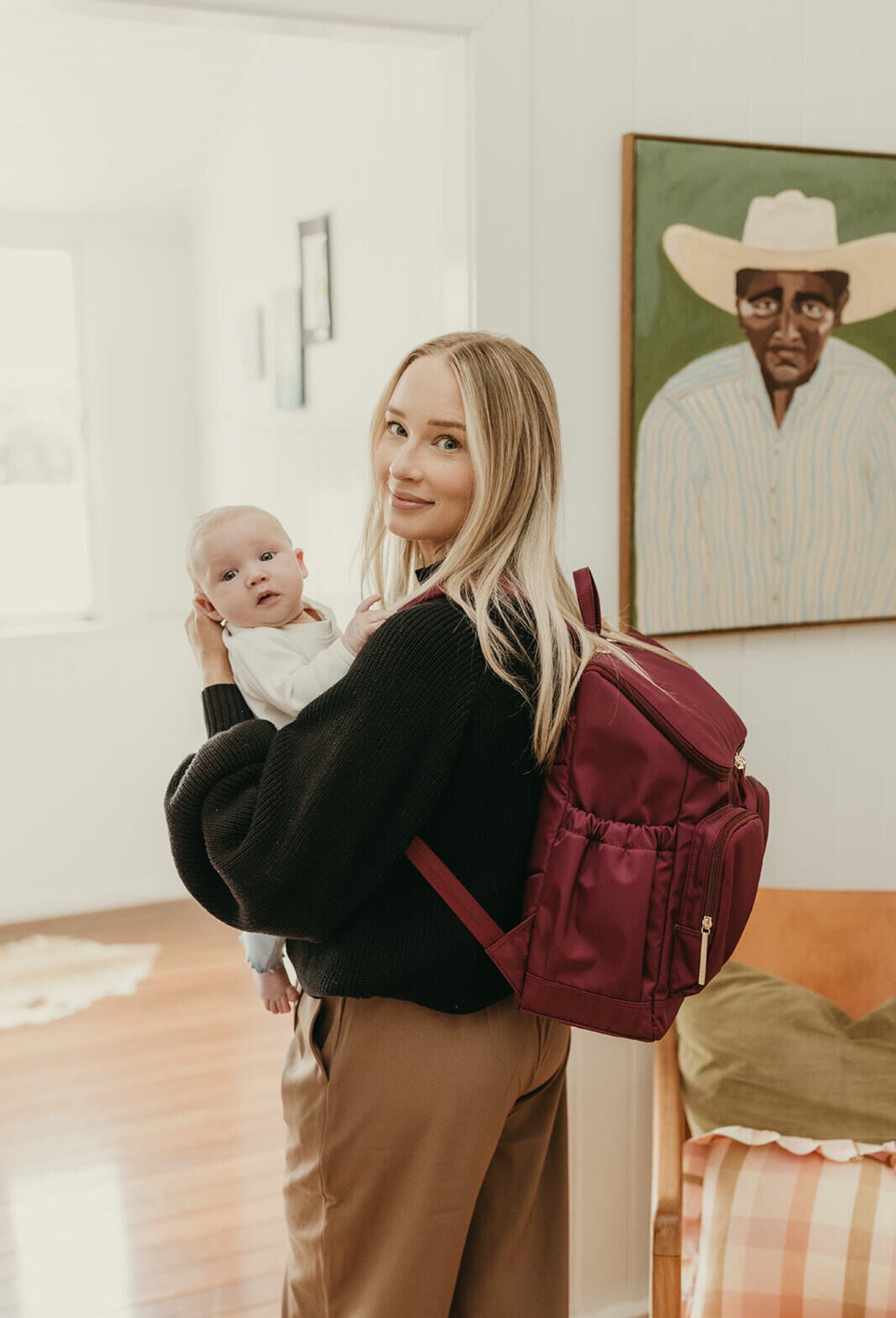 Signature Nappy Backpack - Mulberry Nylon