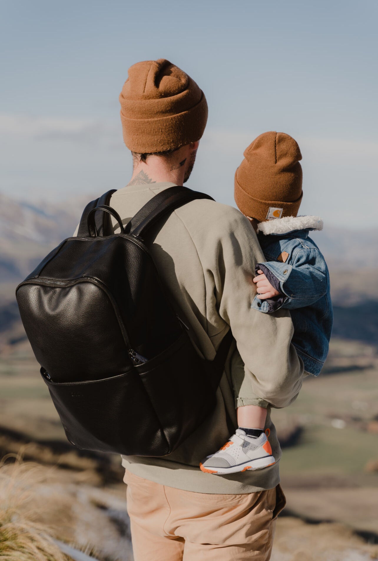 Multitasker Nappy Backpack - Black Vegan Leather