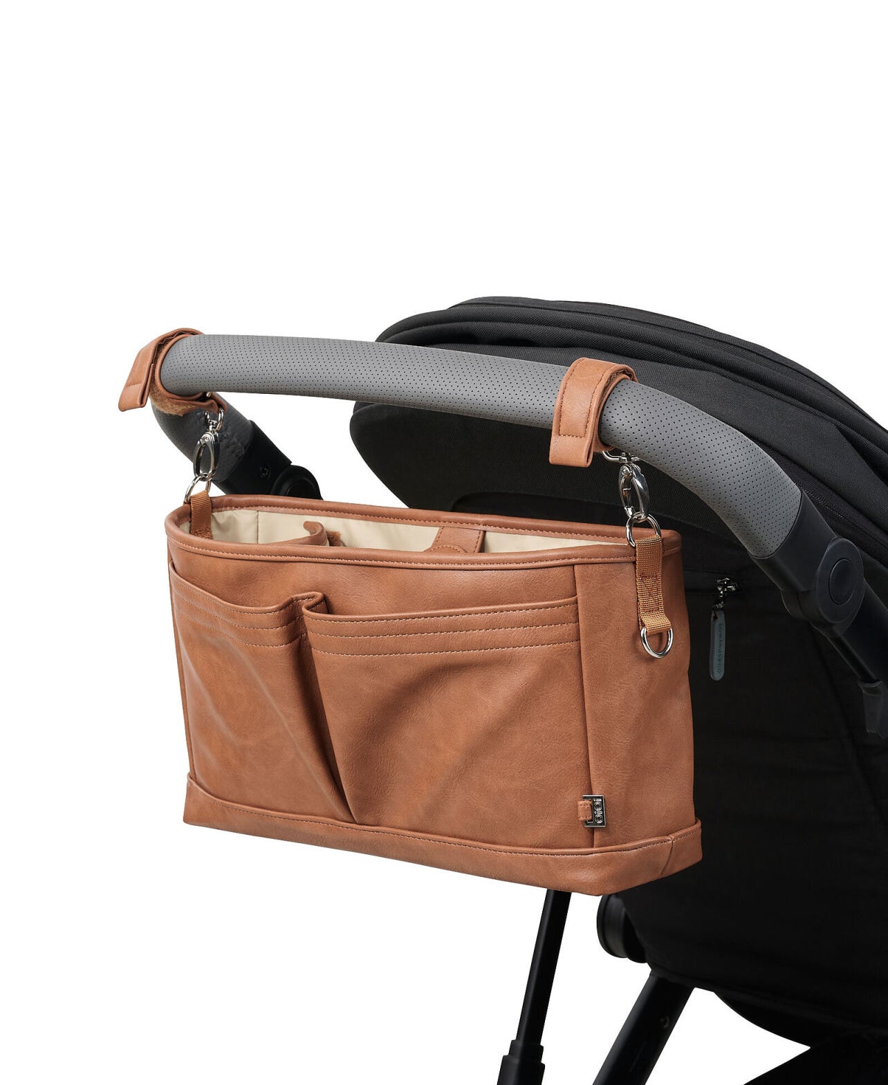 Signature Pram Caddy - Tan Vegan Leather