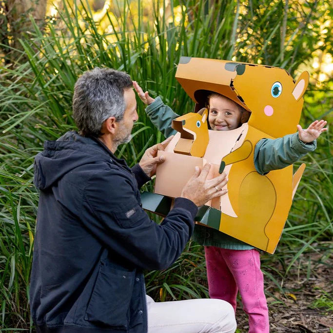 Mila the Kangaroo - 3D Cardboard Crocodile Costume Kit