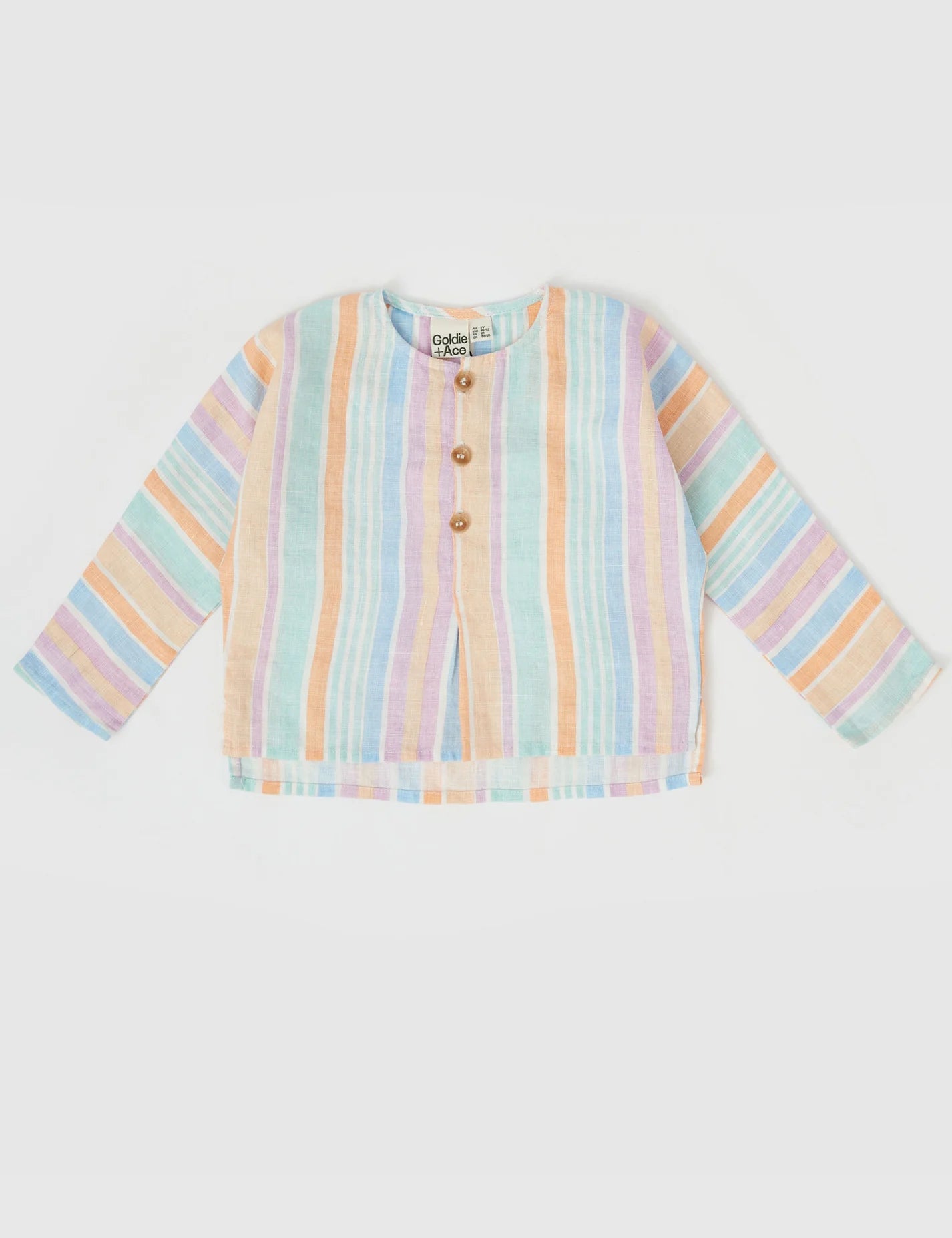 Kya Linen Shirt Pastel Stripe