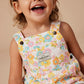 Bessie Bubble Shortalls Flower Child Yellow Multi