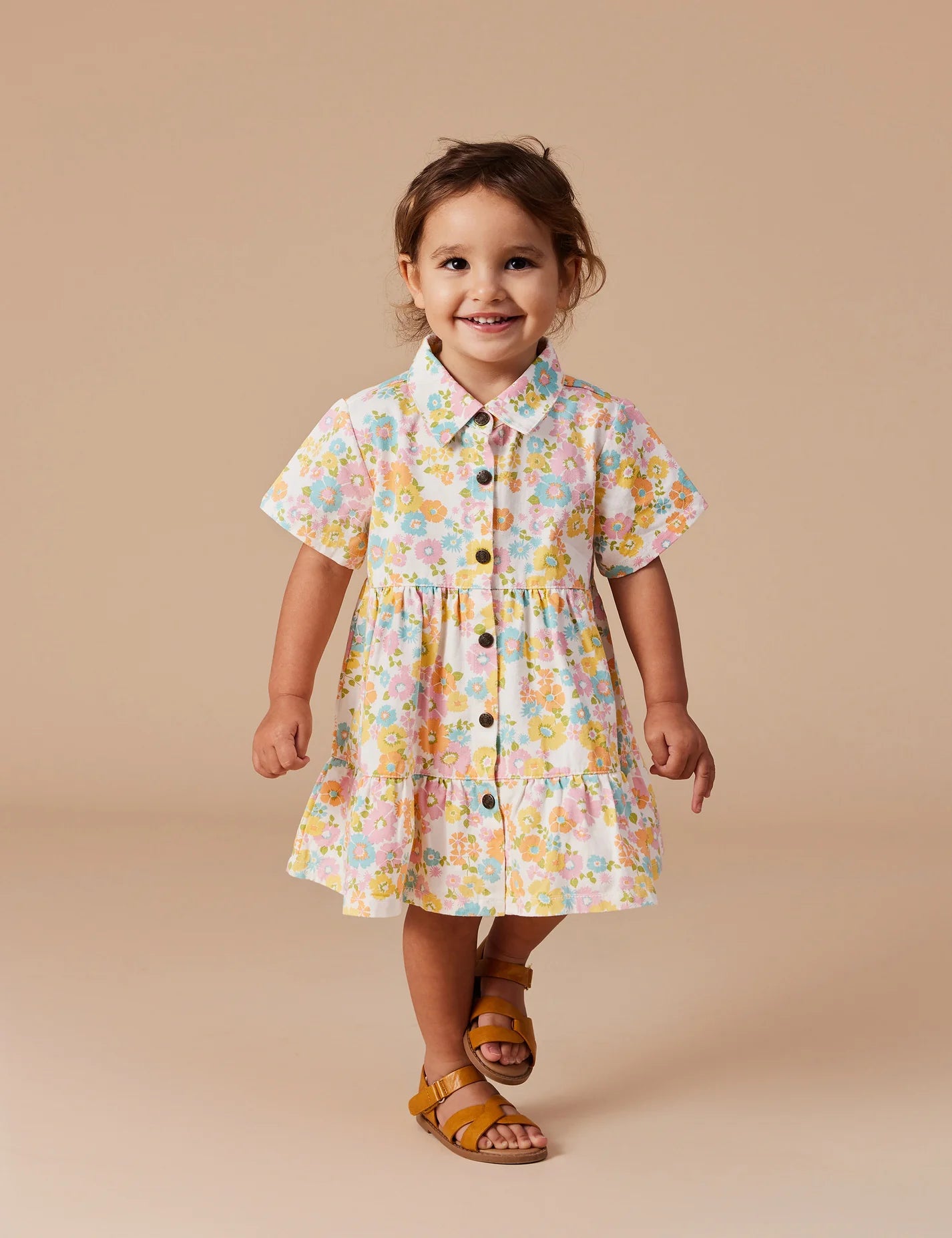 Monica Dress Flower Child Yellow Multi