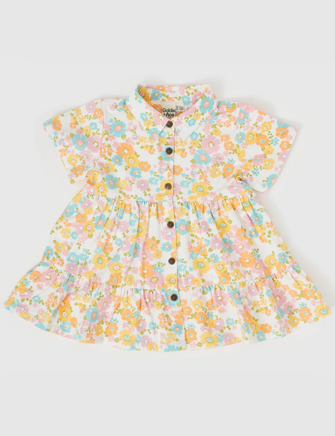 Monica Dress Flower Child Yellow Multi